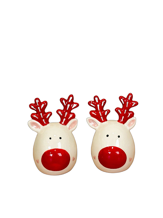 Porta Condimentos De Natal - 9cm Com 2 Unidades - Tokdacasa