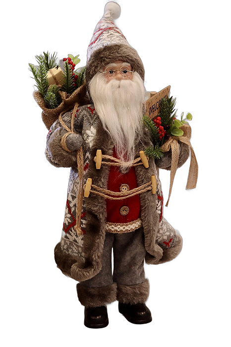 Papai Noel Em Pé (Welcome) - 45cm - Tokdacasa