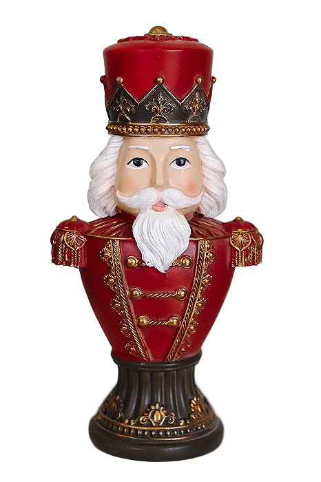 Estátua Quebra-Nozes - 31cm Vermelho - Tokdacasa