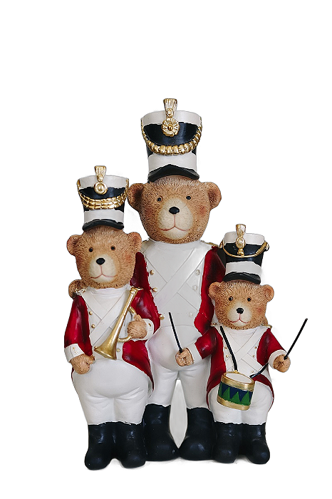 Decoração Natal Banda de Ursos - 21cm - Tokdacasa