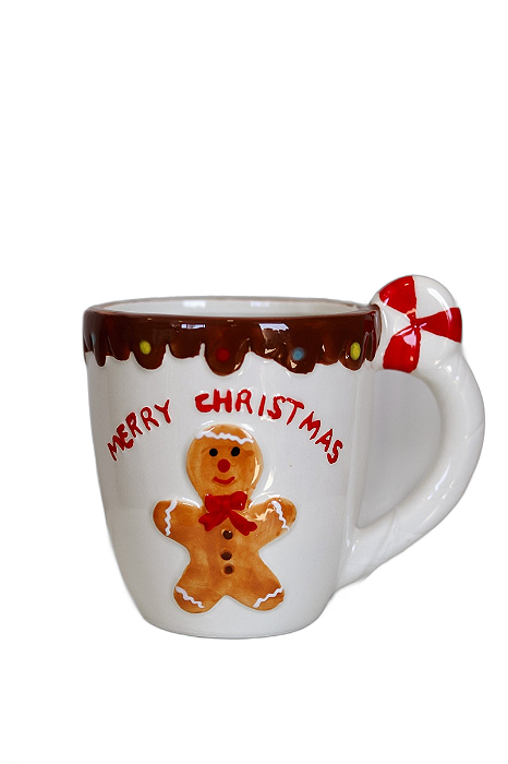 Caneca Ginger Colorida De Natal - 11cm - Tokdacasa
