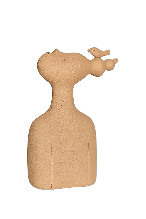 Escultura Mulher Em Poliresina (Pássaro Cabelo) - Mart