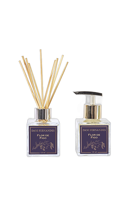 Kit Difusor/ Sabonete L. Flor de Figo- 120ml- Dani Fernandes