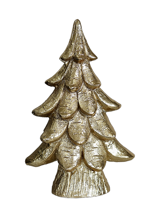 Arvore De Natal De Resina Ouro - 36cm - Tokdacasa