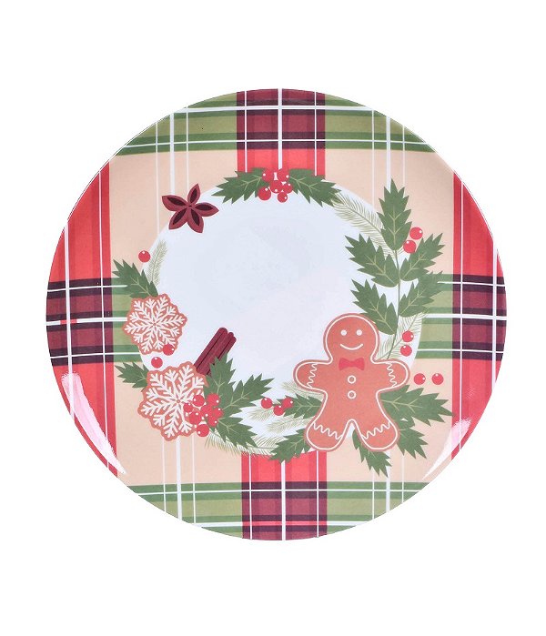 Prato Sobremesa Xadrez Melanina - 21cm - Grillo