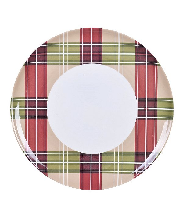 Prato Xadrez Melanina - 26cm - Grillo