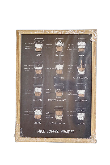 Porta Retrato Parede MDF Café D1 - 22X31,5cm - Tuut