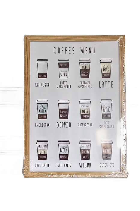 Porta Retrato Parede MDF Café D2 - 22X31,5cm - Tuut