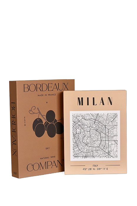 Jogo de Livro Decorativo com 2 Unidades – Milan – Tuut