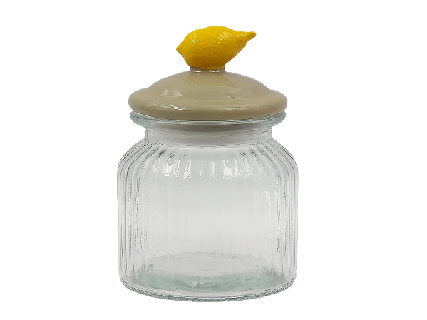 Pote Vidro Canelado Limone 600ml - Tuut