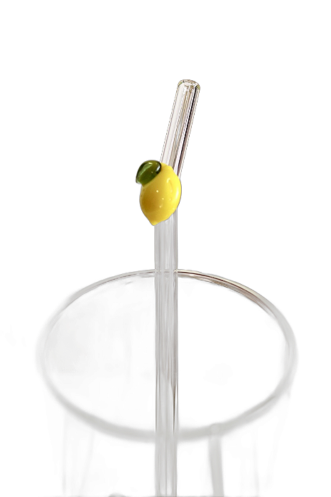 Jogo Com 2 Canudos de Vidro De Limão - Tuut