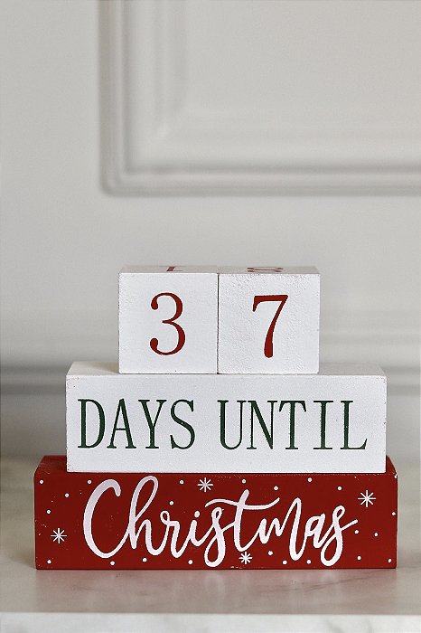 Adorno Calendário Dias Para o Natal - 15cm - Tokdacasa