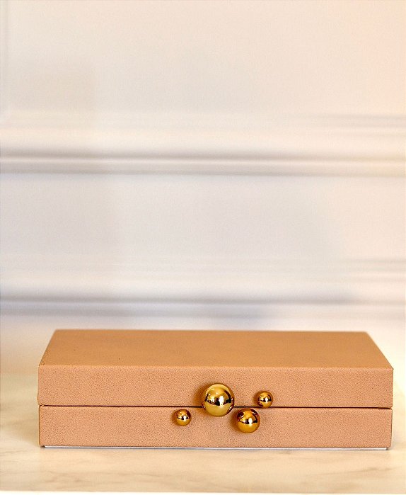 Caixa Em MDF Com Revestimento Em Couro PU - Tam G - Mart