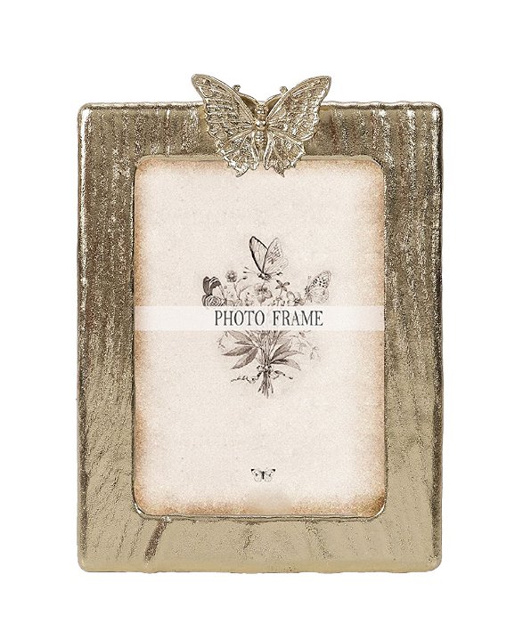 Porta Retrato Butterfly Dourado - 17x23CM - Tuut