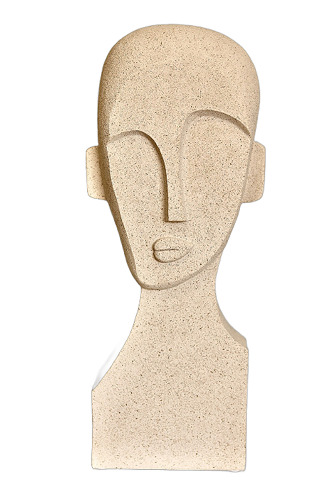 Escultura Face Em Polirresina - Alt 44cm - Mart