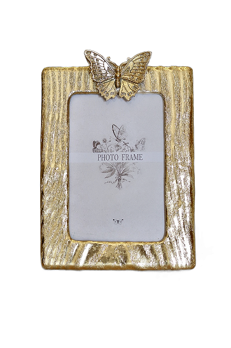 Porta Retrato Butterfly Dourado - 15x21cm - Tuut
