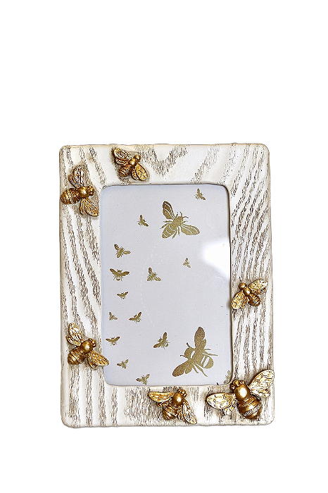 Porta Retrato  Bee Happy Branco - 15x20cm - Tuut