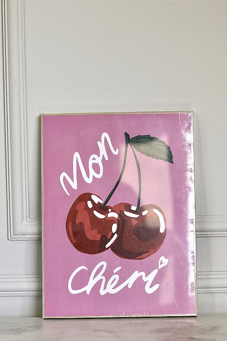 Quadro MDF Mon Cherri - 30X40cm - Tuut