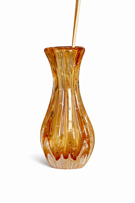 Vaso De Vidro Italy Ambar 8x18cm - Wolff