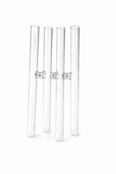 Vaso De Vidro Com 4 Tubos De Ensaio 2x25cm - Lilian