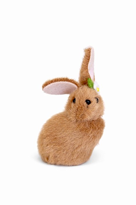 Decoração Coelho Sortido Marrom - 10cm - 1 UN - Tokdacasa