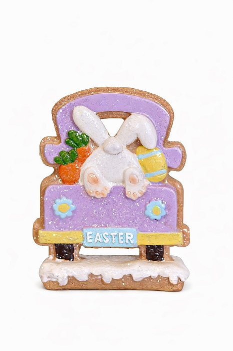 Adorno Em Resina Coelho Colorido - 12cm - 1 UN - Tokdacasa