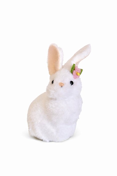 Decoração Coelho Sortido Branco - 10cm - 1 UN - Tokdacasa