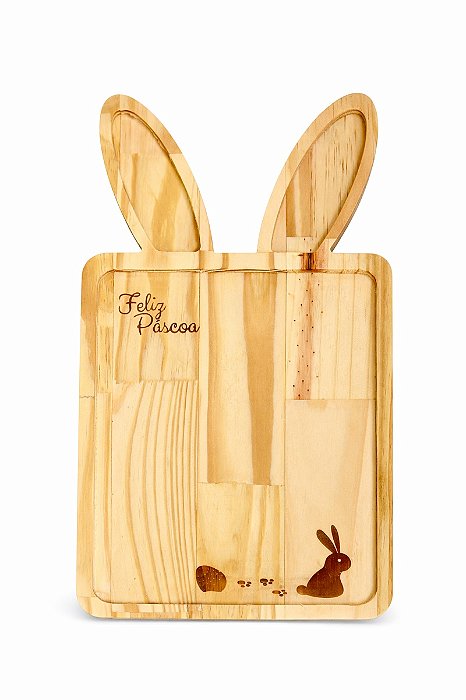 Petisqueira Madeira Pinus New Easter 45x25x1,5cm - Wolff
