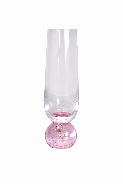 Taça De Champagne Vidro Orbe Rose - 1Un - Tuut