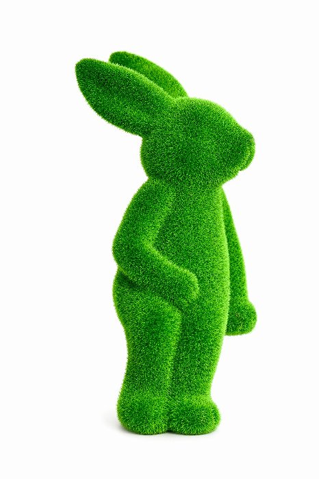 Decoração Coelho Verde Musgo - 45cm - 1 UN - Tokdacasa