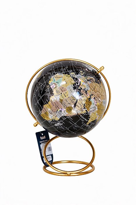 Globo Terrestre Decorativo - 15,5x14x21cm - Tuut