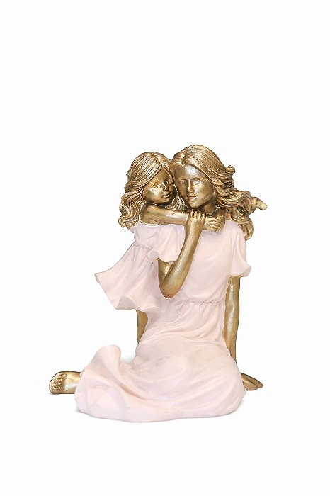 Família Decorativa - Mãe e Filha - 13cm - Espressione