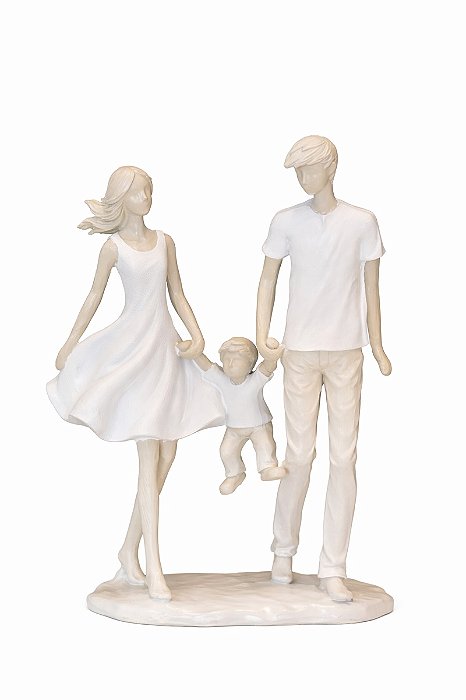 Família Decorativa Casal Com Filho - 25cm - Espressione