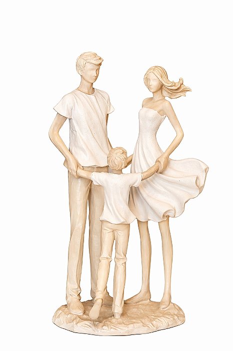 Família Decorativa Casal com Filho - 26cm - Espressione