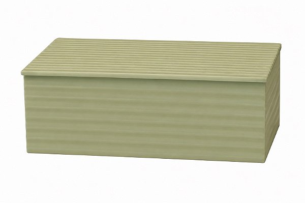 Caixa MDF PU Listra 3D - Tam M - Verde Menta - Entrecasa