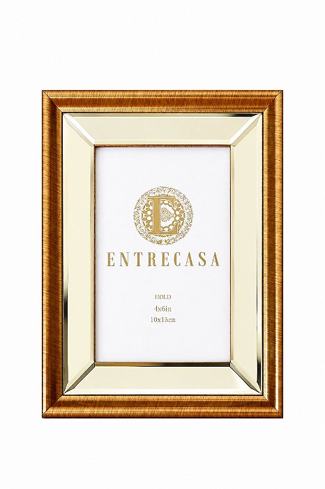 Porta Retrato Com Espelho Borda Reta - 10x15cm - Entrecasa