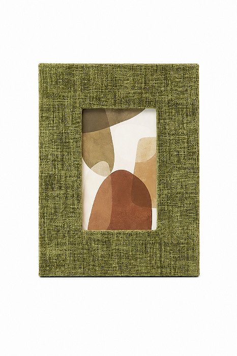 Porta Retrato MDF C/ Revest. Veludo - Verde - 10x15cm - Mart