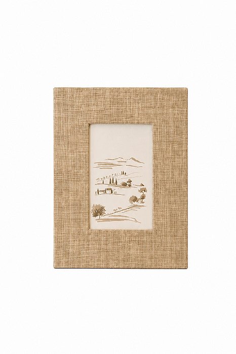 Porta Retrato MDF C/ Revest. Veludo - Nude - 10x15cm - Mart