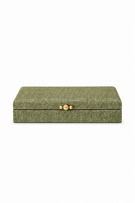 Caixa Em MDF Com Revestimento Em PU - Verde - Tam G - Mart
