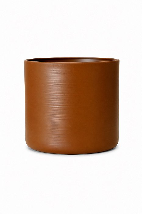 Cachepot Em Metal Marrom - Tam G - Mart