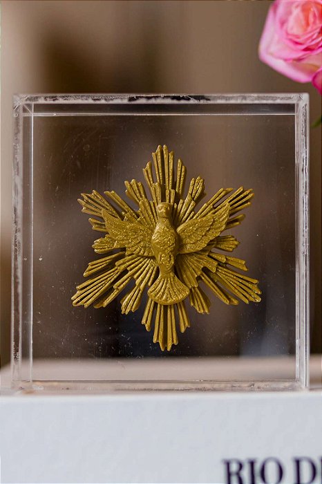 Divino Espirito Santo 10x10cm - Dourado