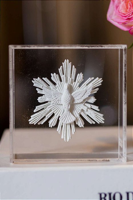 Divino Espirito Santo 10x10cm- Branco