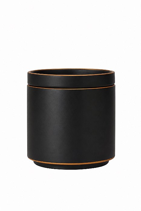 Cachepot Em Cerâmica Preto - Tam G - Mart