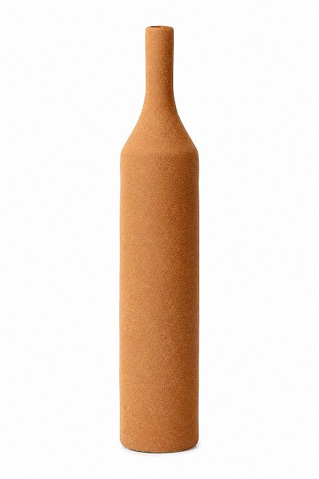 Vaso Em Cerâmica Textura Areia - Caramelo - Tam G - Mart