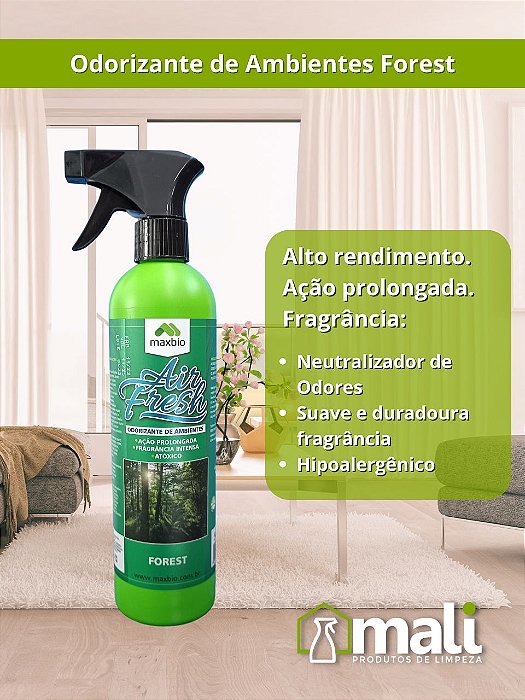 ODORIZANTE DE AMBIENTES AIRFRESH 12H MAXBIO FOREST 500ML