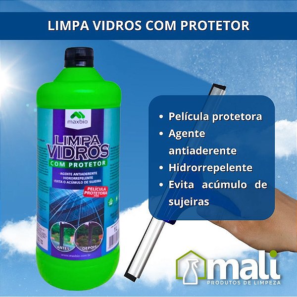 LIMPA VIDROS COM PROTETOR MAXBIO 1L