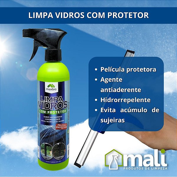 LIMPA VIDROS COM PROTETOR MAXBIO SPRAY 500ML
