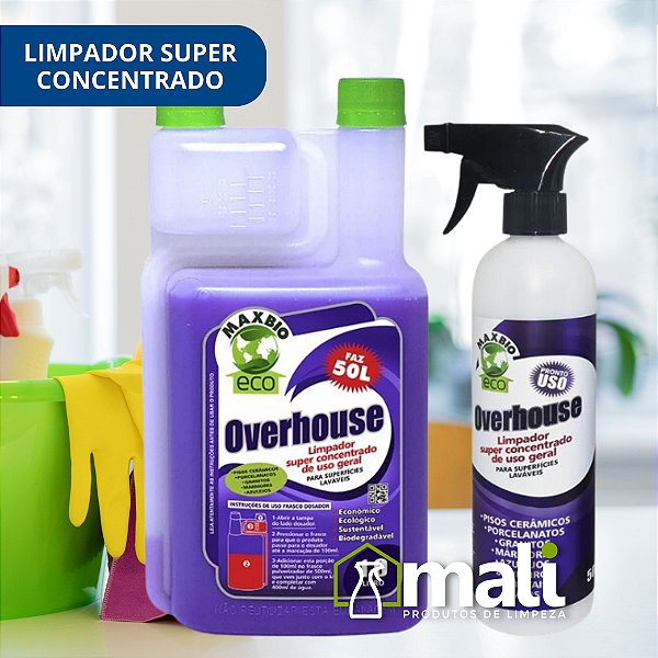 KIT OVERSHOUSE ECO LIMPADOR SUPERCONCENTRADO MAXBIO 1L