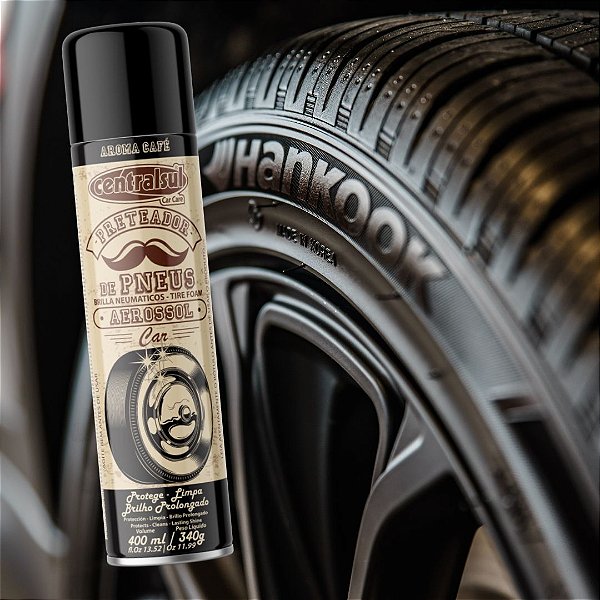 PRETEADOR DE PNEUS AEROSSOL AROMA CAFÉ MEN 400ML CENTRALSUL