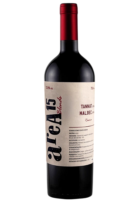 Vinho Area15 Blends Grand Reserva Merlot e Tannat